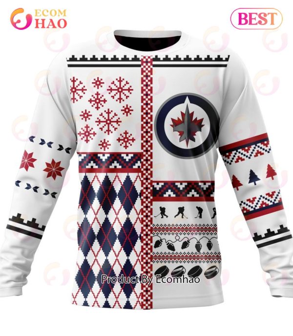 NHL Winnipeg Jets Specialized Unisex Kits With Christmas Concepts 3D Hoodie