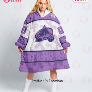 NHL Colorado Avalanche Special Lavender – Fight Cancer Oodie Blanket Hoodie