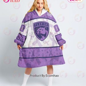 NHL Florida Panthers Special Lavender – Fight Cancer Oodie Blanket Hoodie