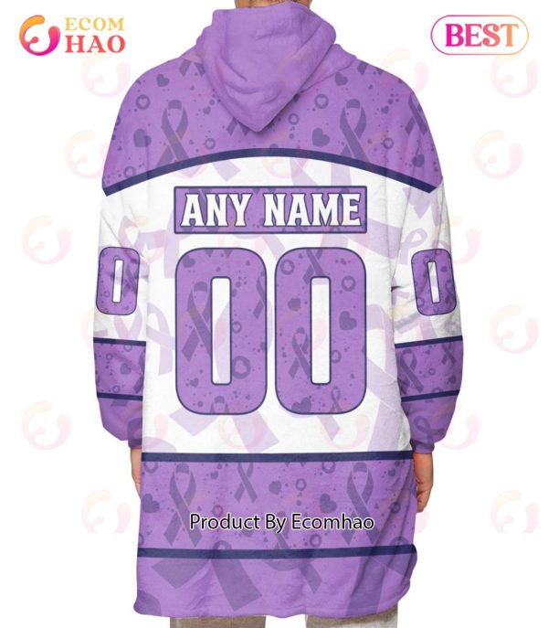 NHL Seattle Kraken Special Lavender – Fight Cancer Oodie Blanket Hoodie