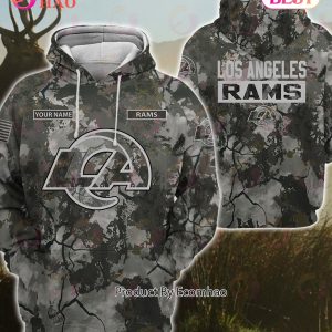 NFL Los Angeles Rams Personalized Your Name Hungting Camo Style 3D Hoodie,T Shirt, Sweatshirt, Zipper