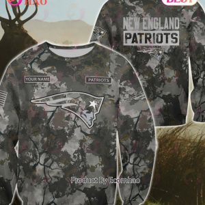 NFL New England Patriots Personalized Your Name Hungting Camo Style 3D Hoodie,T Shirt, Sweatshirt, Zipper