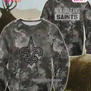 NFL New Orleans Saints Personalized Your Name Hungting Camo Style 3D Hoodie,T Shirt, Sweatshirt, Zipper