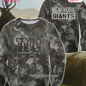 NFL New York Giants Personalized Your Name Hungting Camo Style 3D Hoodie,T Shirt, Sweatshirt, Zipper