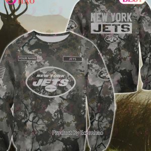 NFL New York Jets  Personalized Your Name Hungting Camo Style 3D Hoodie,T Shirt, Sweatshirt, Zipper