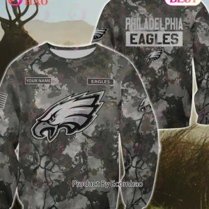 NFL Philadelphia Eagles Personalized Your Name Hungting Camo Style 3D Hoodie,T Shirt, Sweatshirt, Zipper
