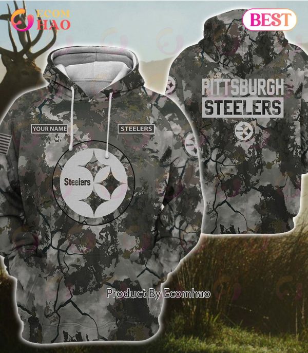 NFL Pittsburgh Steelers Personalized Your Name Hungting Camo Style 3D Hoodie,T Shirt, Sweatshirt, Zipper