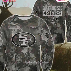 NFL San Francisco 49ers Personalized Your Name Hungting Camo Style 3D Hoodie,T Shirt, Sweatshirt, Zipper