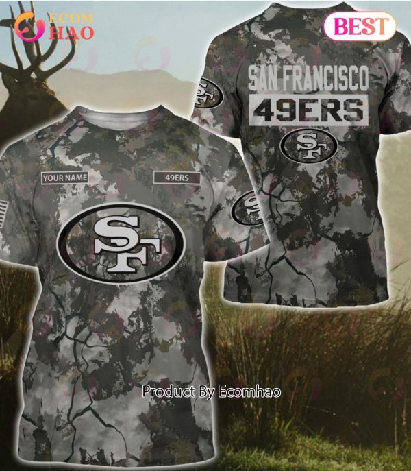 NFL San Francisco 49ers Personalized Your Name Hungting Camo Style 3D Hoodie,T Shirt, Sweatshirt, Zipper