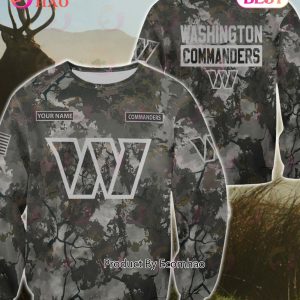 NFL Washington Commanders Personalized Your Name Hungting Camo Style 3D Hoodie,T Shirt, Sweatshirt, Zipper
