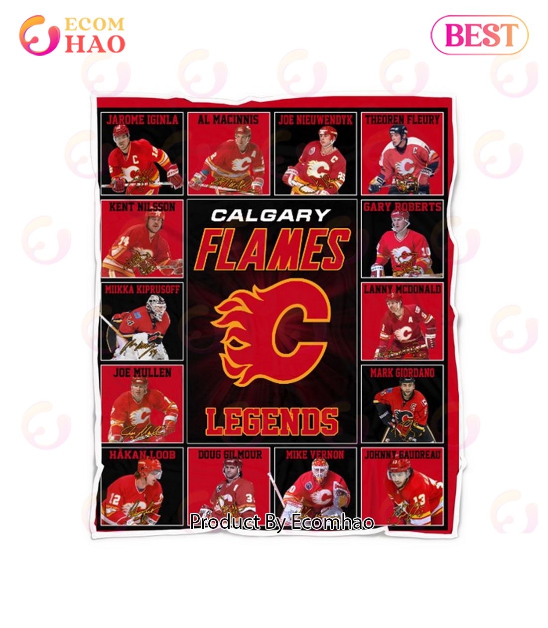 NHL Calgary Flames Legends Fleece Blanket