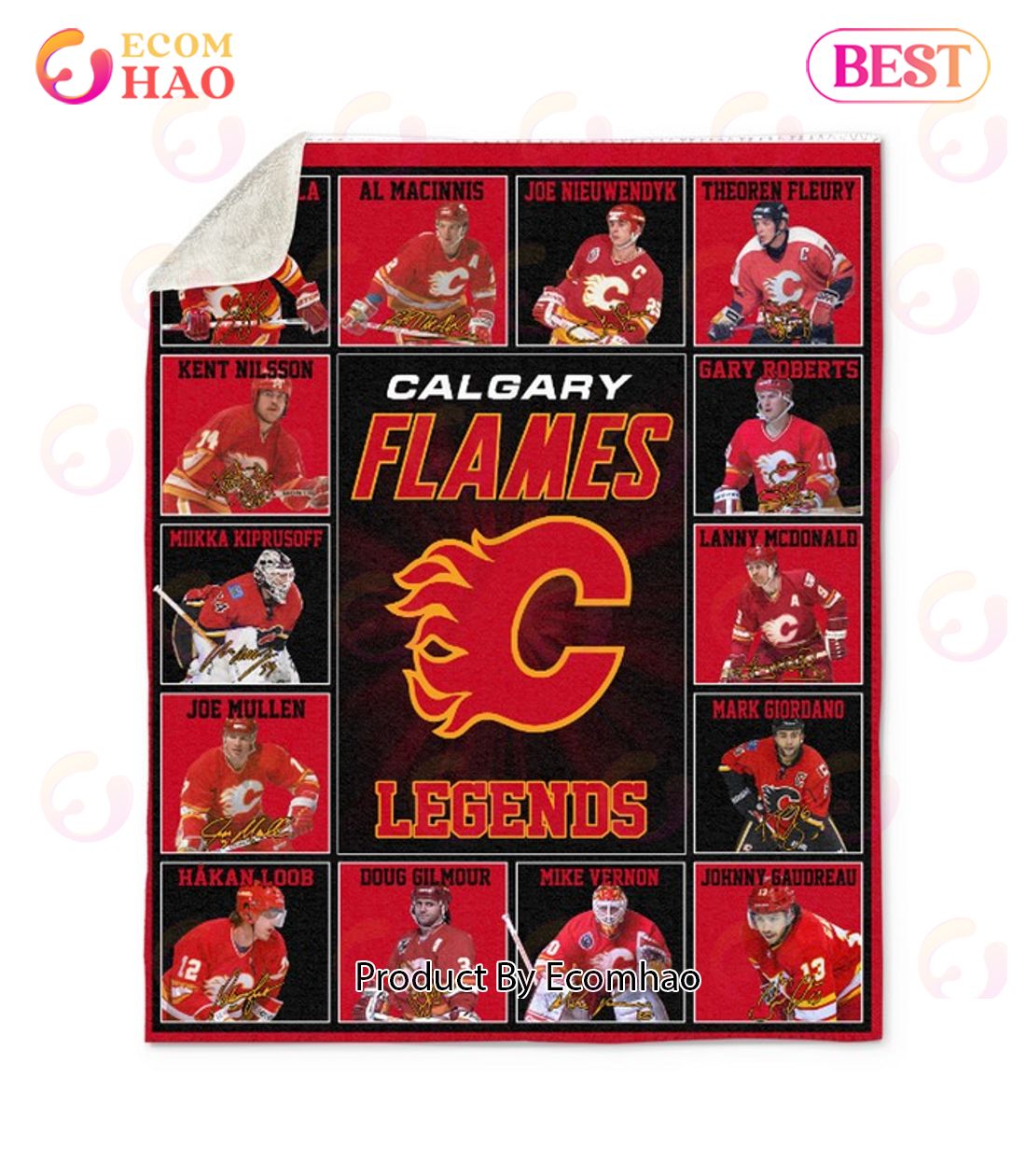 NHL Calgary Flames Legends Fleece Blanket