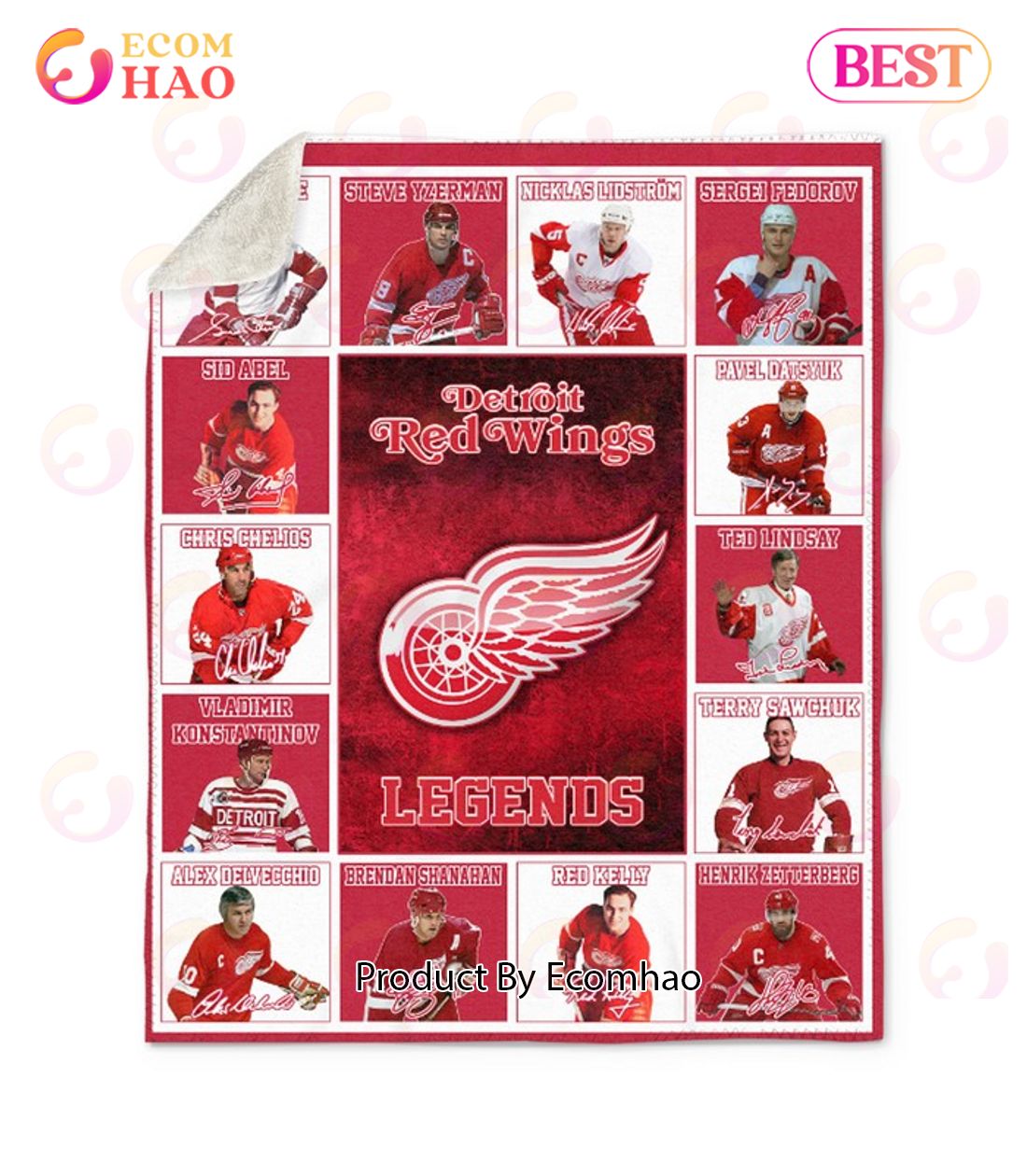 NHL Detroit Red Wings Legends Fleece Blanket