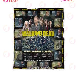 The Walking Dead 12 Years Thank You For The Memories Fleece Blanket