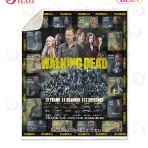 The Walking Dead 12 Years Thank You For The Memories Fleece Blanket