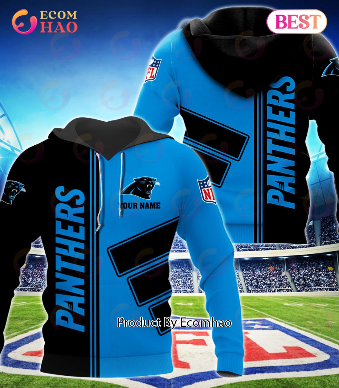 Carolina Panthers Football Sport 3D Clothings Custom Your Name, Fan Gifts