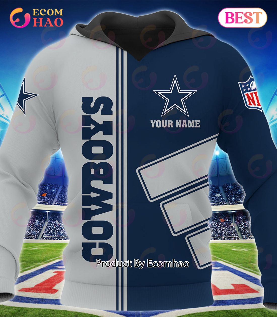 Dallas Cowboys Football Sport 3D Clothings Custom Your Name, Fan Gifts