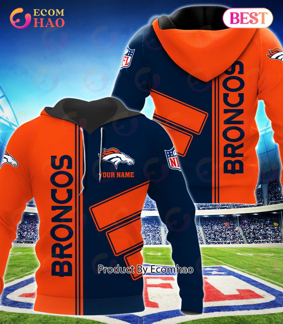 Denver Broncos Football Sport 3D Clothings Custom Your Name, Fan Gifts