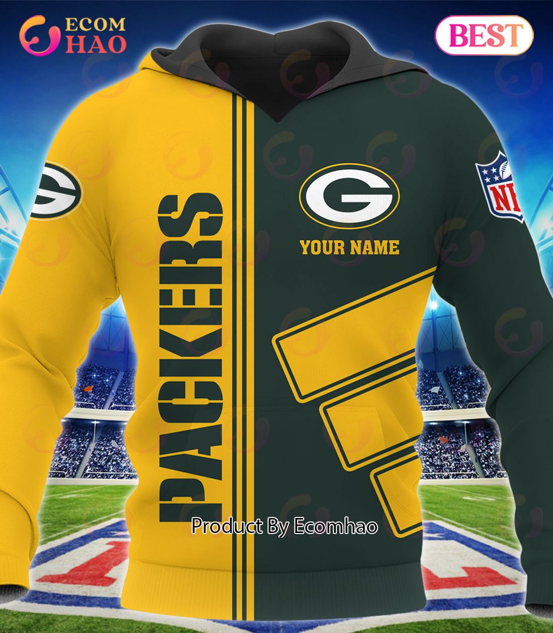 Green Bay Packers Football Sport 3D Clothings Custom Your Name, Fan Gifts