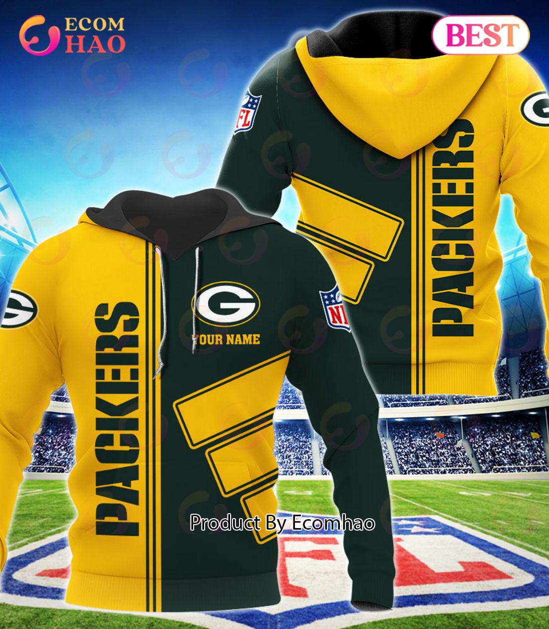 Green Bay Packers Football Sport 3D Clothings Custom Your Name, Fan Gifts