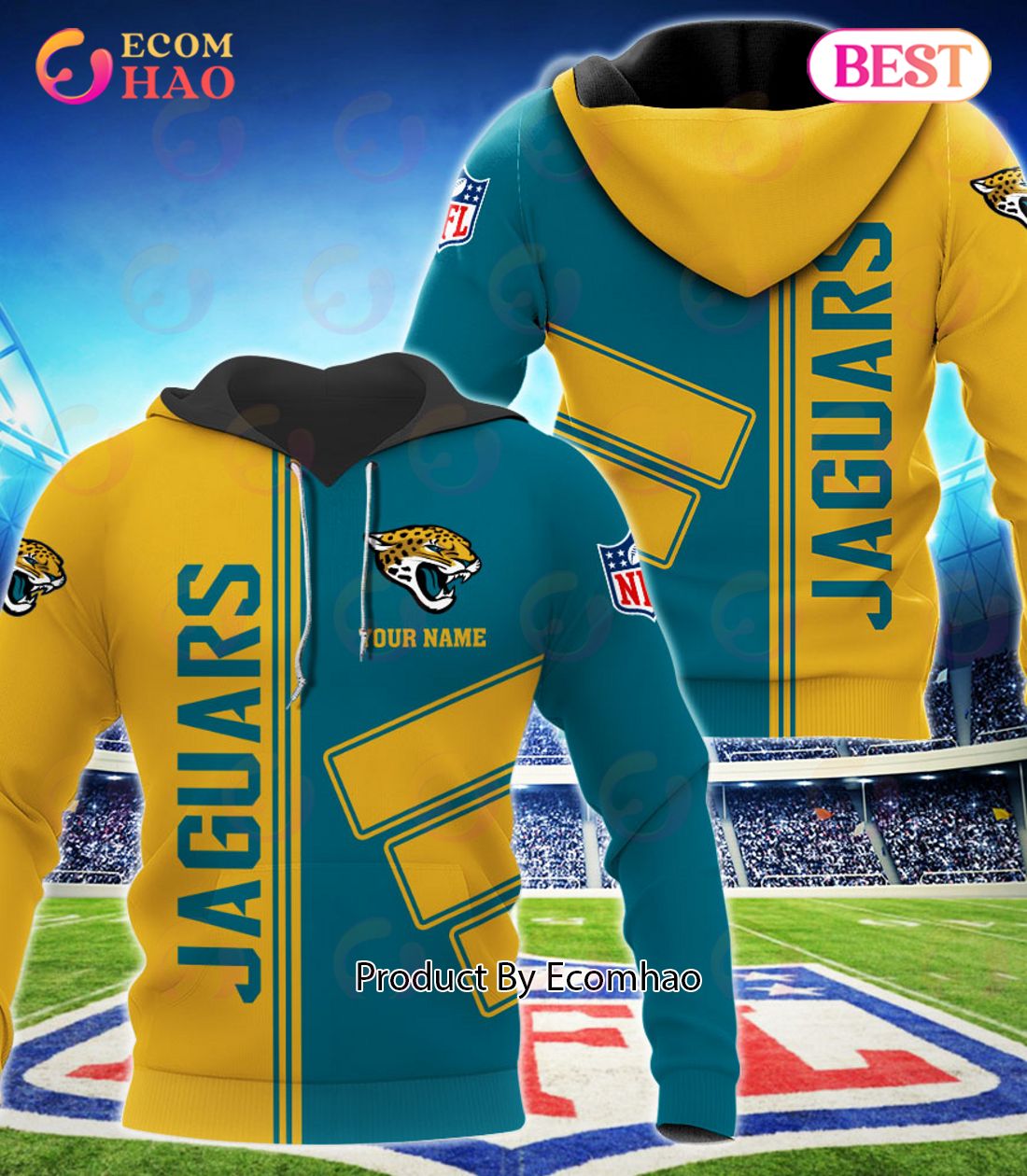 Jacksonville Jaguars Football Sport 3D Clothings Custom Your Name, Fan Gifts