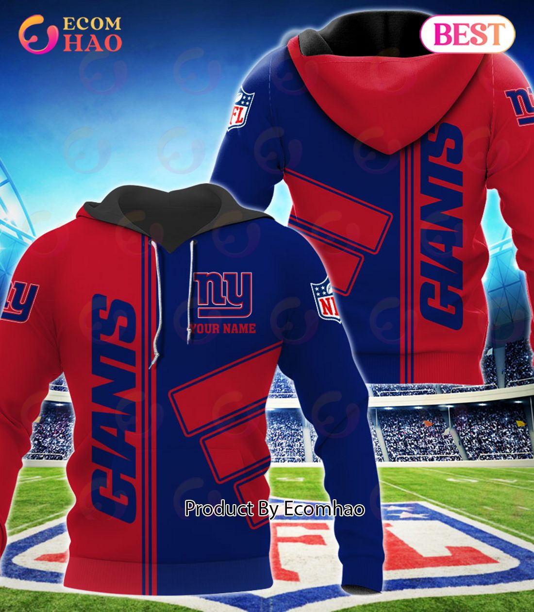 New York Giants Football Sport 3D Clothings Custom Your Name, Fan Gifts