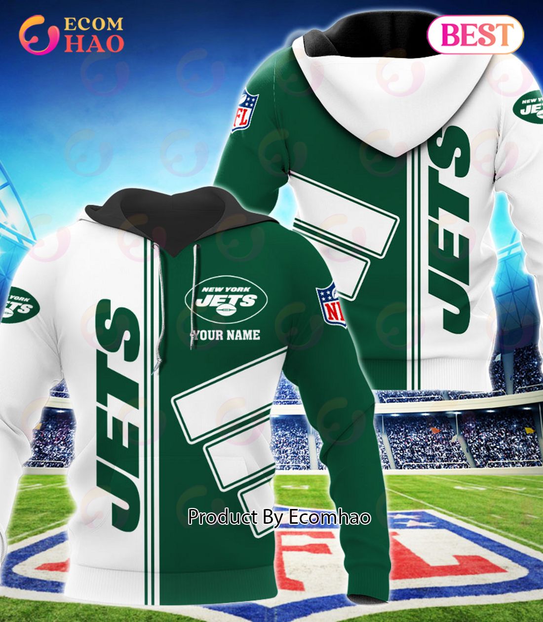 New York Jets Football Sport 3D Clothings Custom Your Name, Fan Gifts