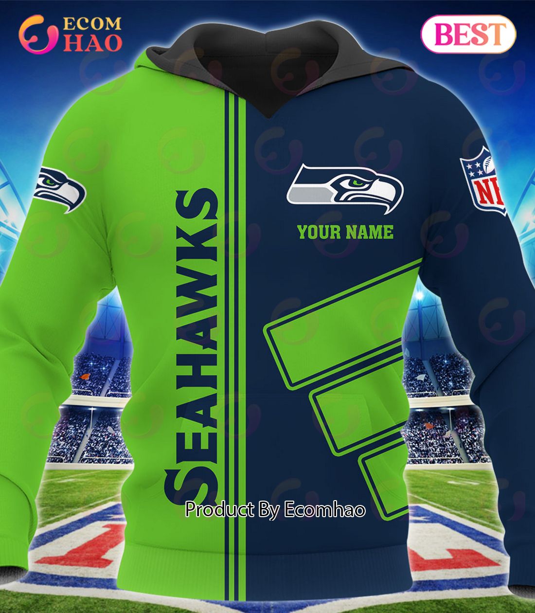 NFL Seahawks Halloween Jersey Limited Edition 3D Hoodie - Ecomhao Store