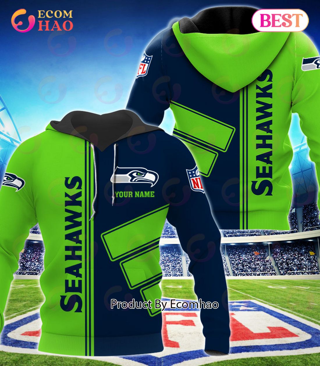 Seattle Seahawks Football Sport 3D Clothings Custom Your Name, Fan Gifts