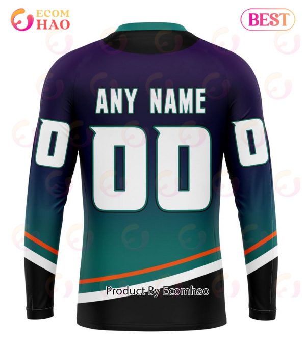 NHL Anaheim Ducks Special Retro Gradient Design 3D Hoodie