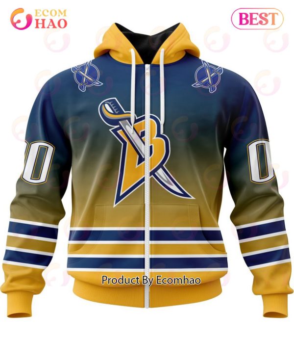 NHL Buffalo Sabres Special Retro Gradient Design 3D Hoodie