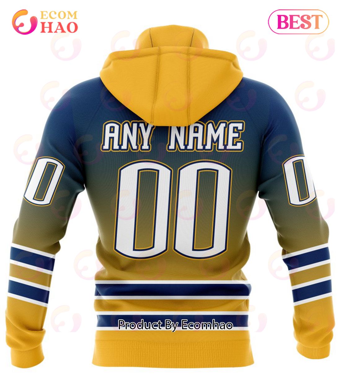 NHL Buffalo Sabres Custom Name Number Special Gradient Retro