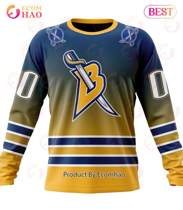 NHL Buffalo Sabres Special Retro Gradient Design 3D Hoodie