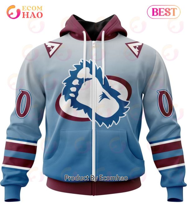 NHL Colorado Avalanche Special Retro Gradient Design 3D Hoodie