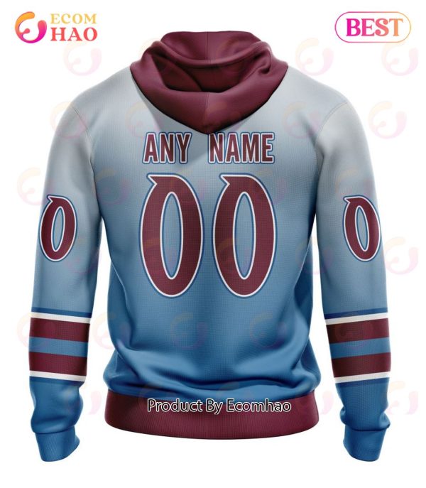 NHL Colorado Avalanche Special Retro Gradient Design 3D Hoodie