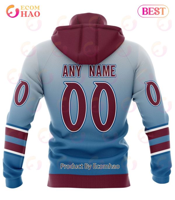 NHL Colorado Avalanche Special Retro Gradient Design 3D Hoodie
