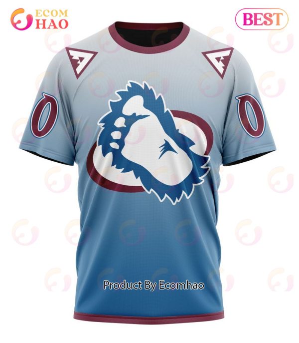 NHL Colorado Avalanche Special Retro Gradient Design 3D Hoodie