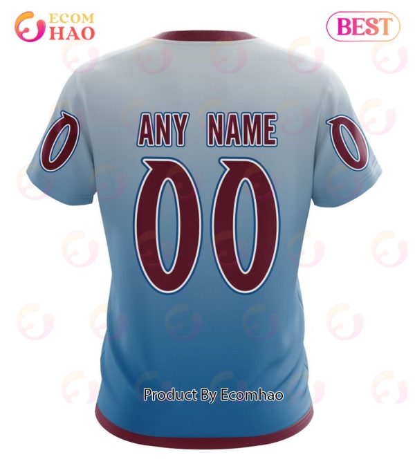 NHL Colorado Avalanche Special Retro Gradient Design 3D Hoodie