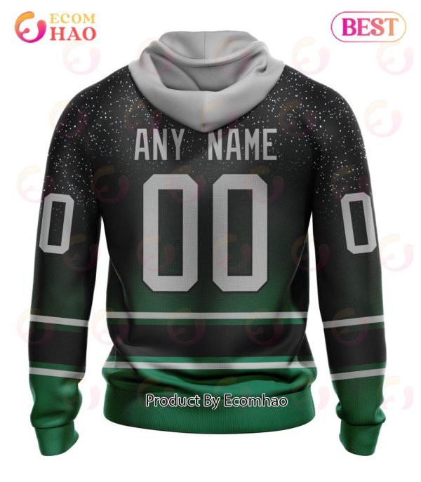 NHL Dallas Stars Special Retro Gradient Design 3D Hoodie