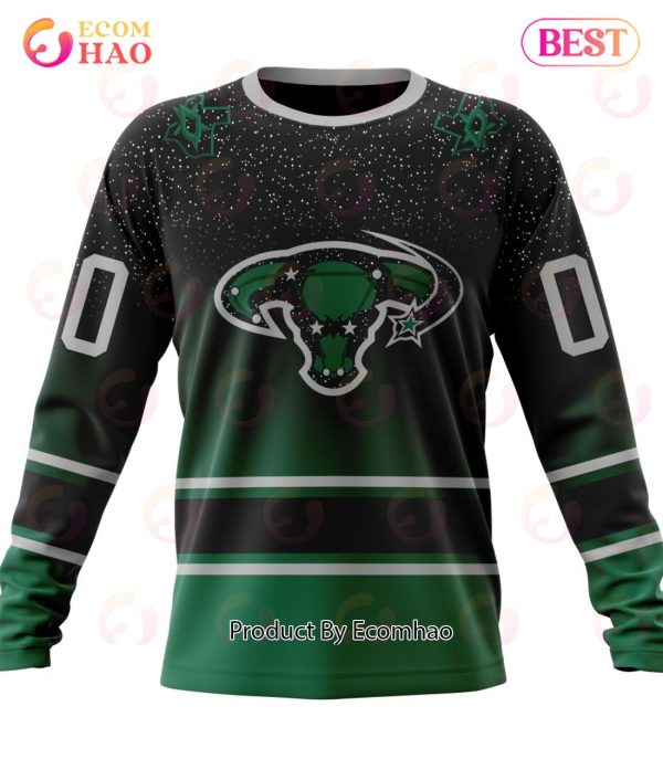 NHL Dallas Stars Special Retro Gradient Design 3D Hoodie