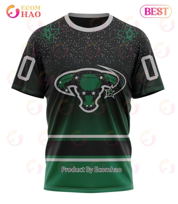 NHL Dallas Stars Special Retro Gradient Design 3D Hoodie
