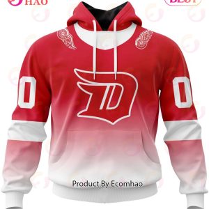 NHL Detroit Red Wings Special Retro Gradient Design 3D Hoodie