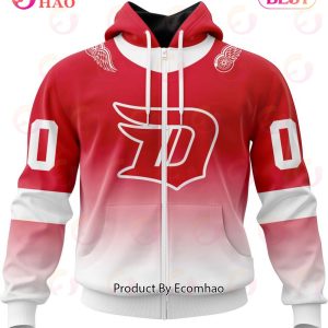NHL Detroit Red Wings Special Retro Gradient Design 3D Hoodie