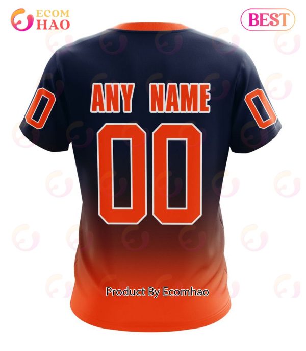 NHL Edmonton Oilers Special Retro Gradient Design 3D Hoodie