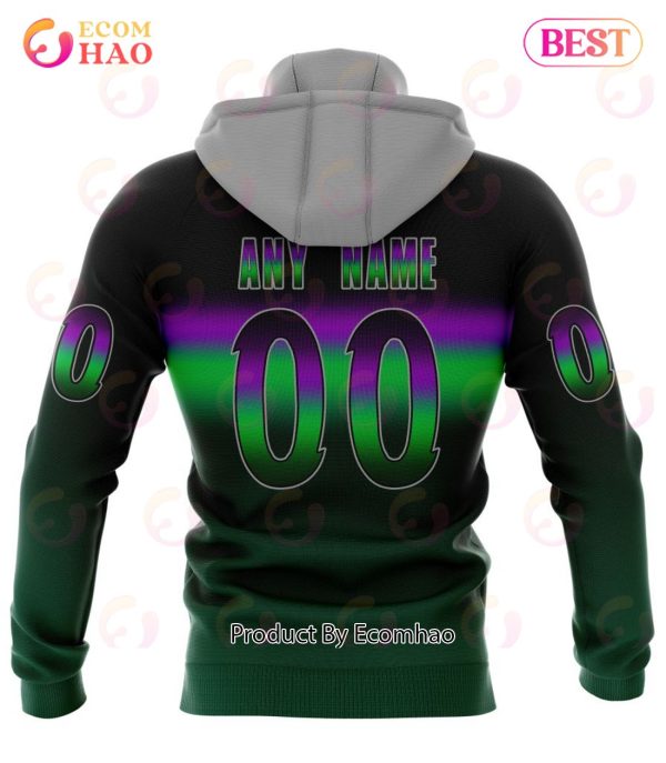 NHL Minnesota Wild Special Retro Gradient Design 3D Hoodie