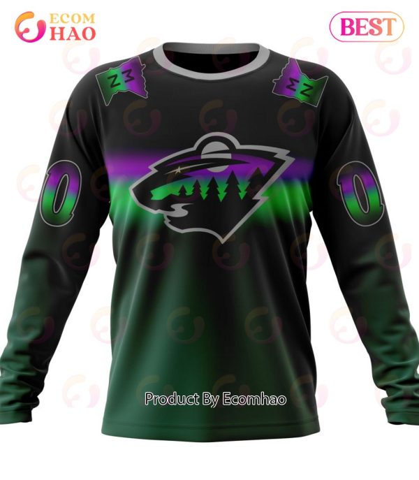 NHL Minnesota Wild Special Retro Gradient Design 3D Hoodie