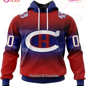 NHL Montreal Canadiens Special Retro Gradient Design 3D Hoodie