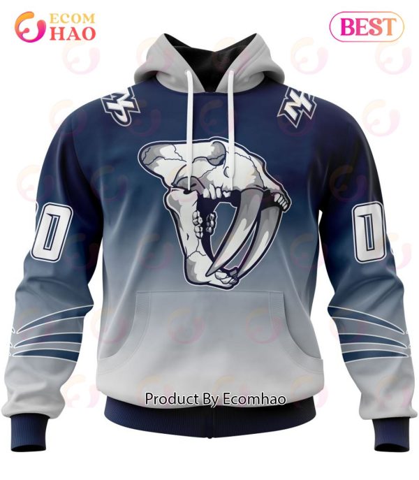 NHL Nashville Predators Special Retro Gradient Design 3D Hoodie