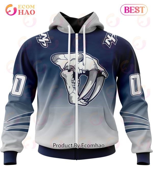 NHL Nashville Predators Special Retro Gradient Design 3D Hoodie