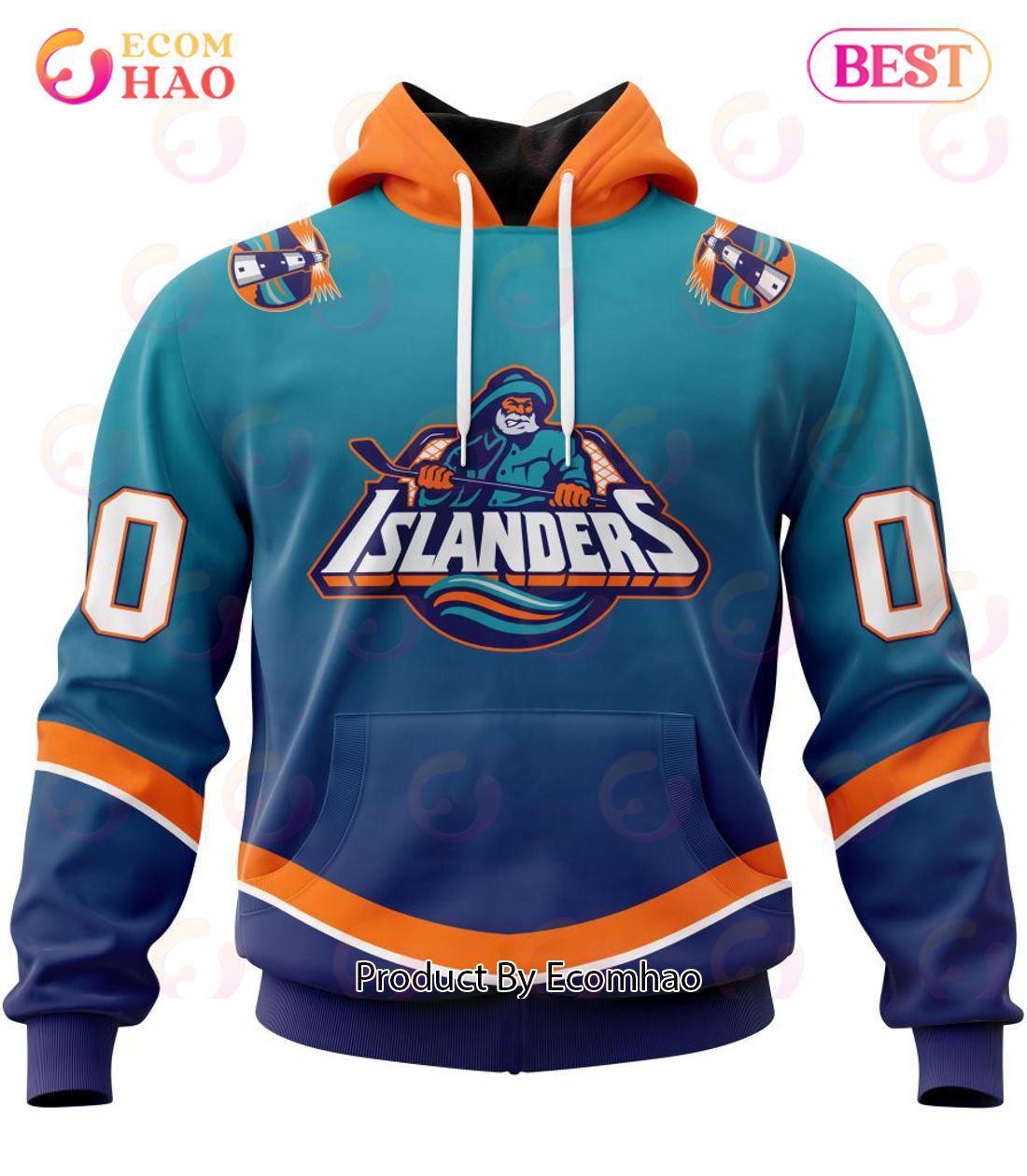 New York Islanders NHL Logo 3D Printed Hoodie Sweatshirt Tshirt - Beuteeshop